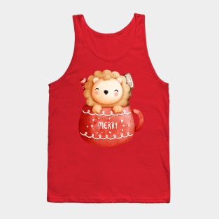 The Baby Lion In A Christmas Cup Tank Top